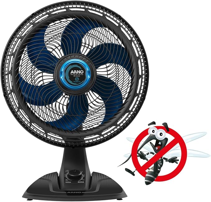 Ventilador de Mesa Repelente Líquido Desmontável Arno Xtreme Force Breeze 40cm VB55 127V